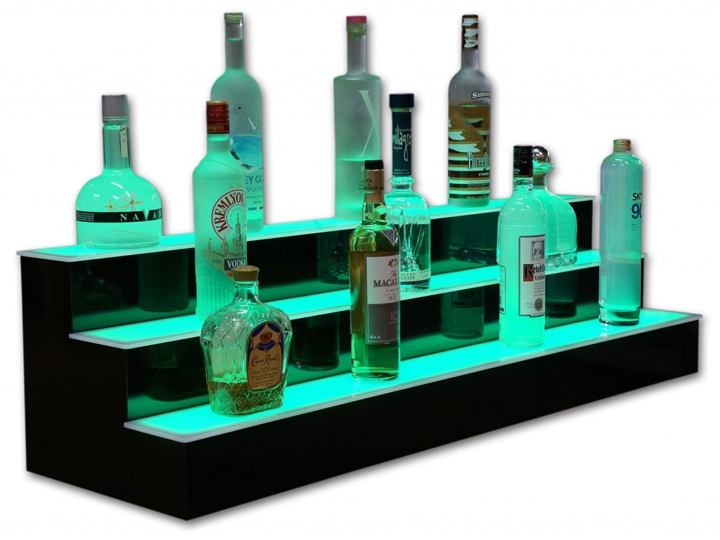 lighted bar shelf