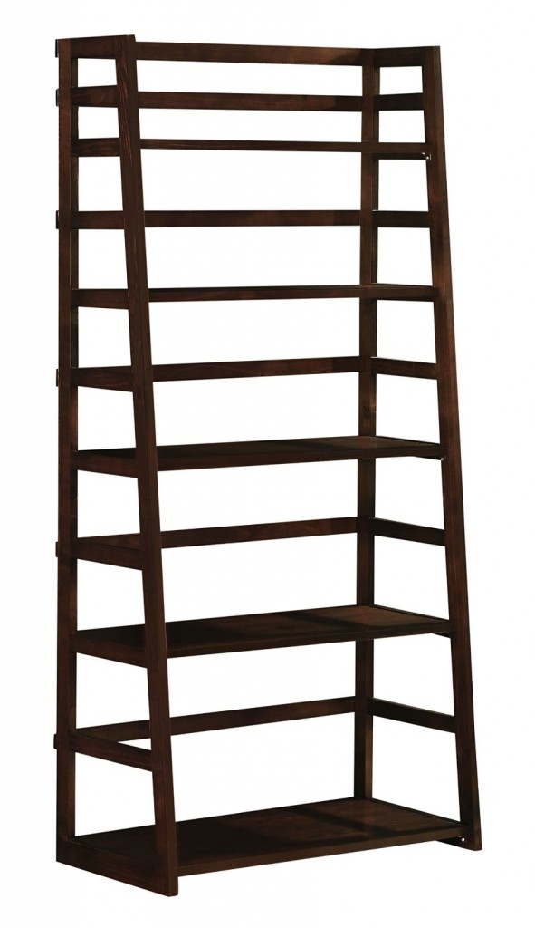 ladder book shelf tobacco brown