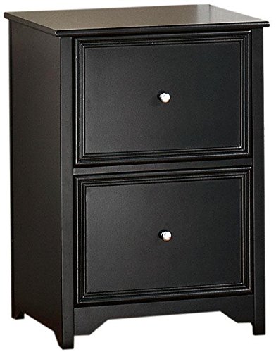 Black - 2 Drawer File Cabinet 