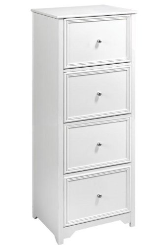 White - 4 Drawer Filing Cabinet 