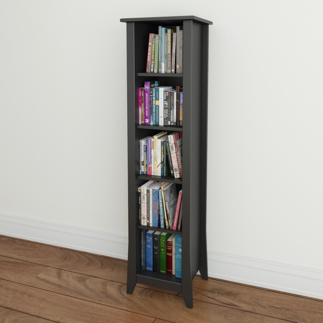 Narrow Bookshelf And Bookcase Collection, Tall Skinny Bookcase With Doors