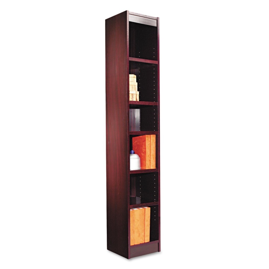 Narrow wood bookcase