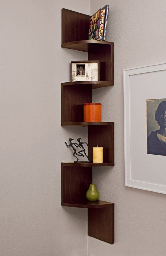 Bookshelves for small spaces and apartments
