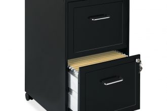 mobile metal file cabinet black 2 drawers