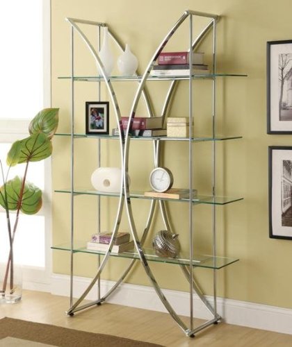 glass bookshelves